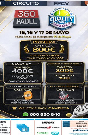 CIRCUITO FPCV 360 PADEL ELX